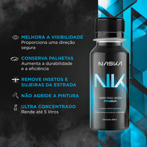 Kit 10 Aditivo Limpa Para-brisa Naska Premium - 100ml