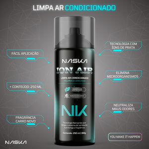 Limpa Ar Condicionado Naska Ion Air Spray Higienizador 250ml